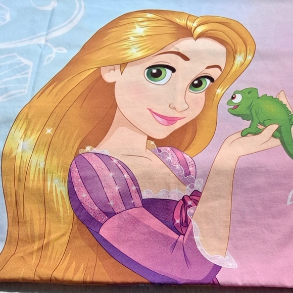 3 Items A Princess Printed Handmade Pillow, 1 Pillow Case & A Full SZ Flat Sheet - Picture 8 of 9